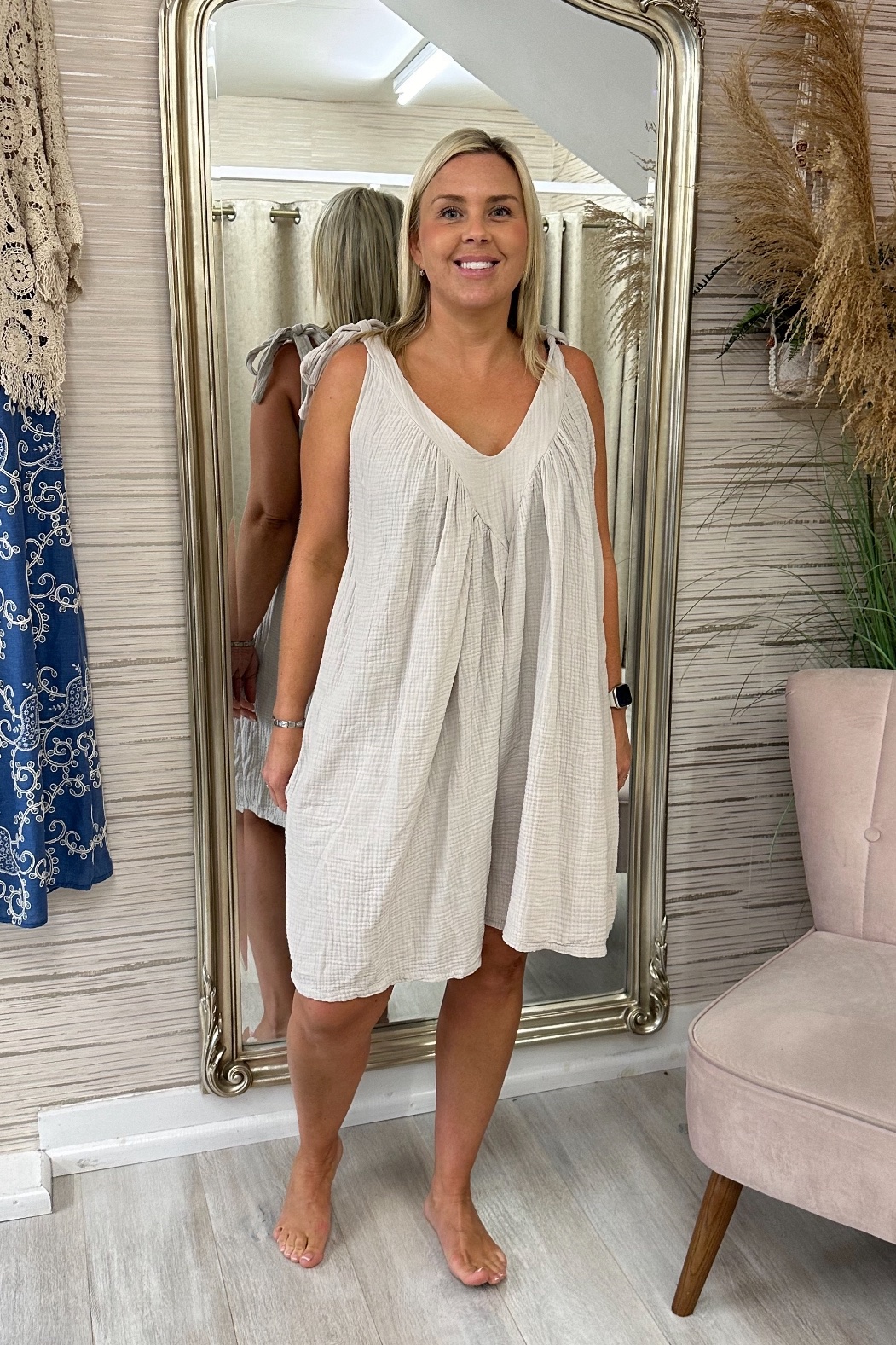 Cheesecloth Short Playsuit