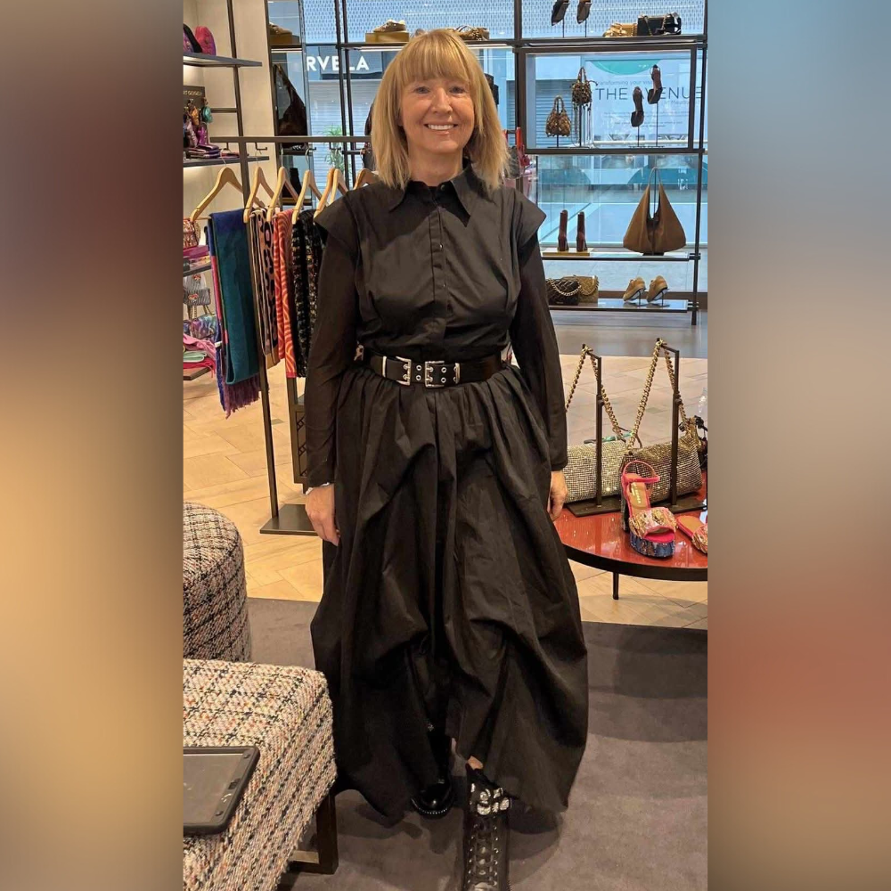 Black VW Ruched Dress